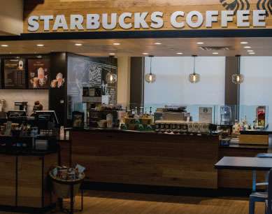 A newly opened full-service Starbucks, located in the Periodic Table, is part of expansion of food options for students.